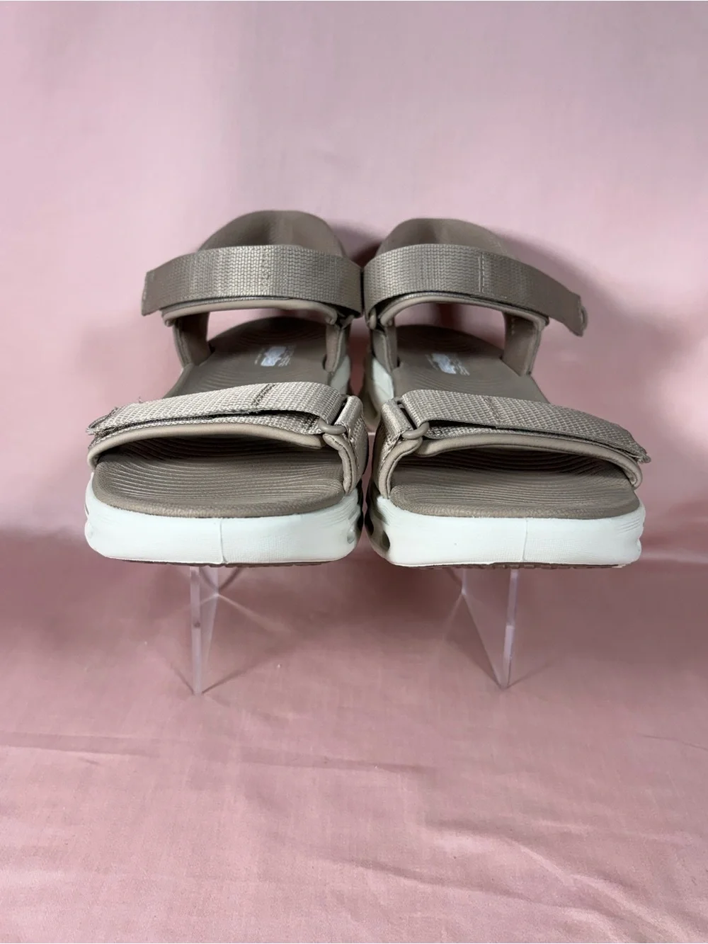 Skechers NWOT Slip-Ins GO WALK Glide Step Hands Free Charlie Tan Sandals SiZ 11